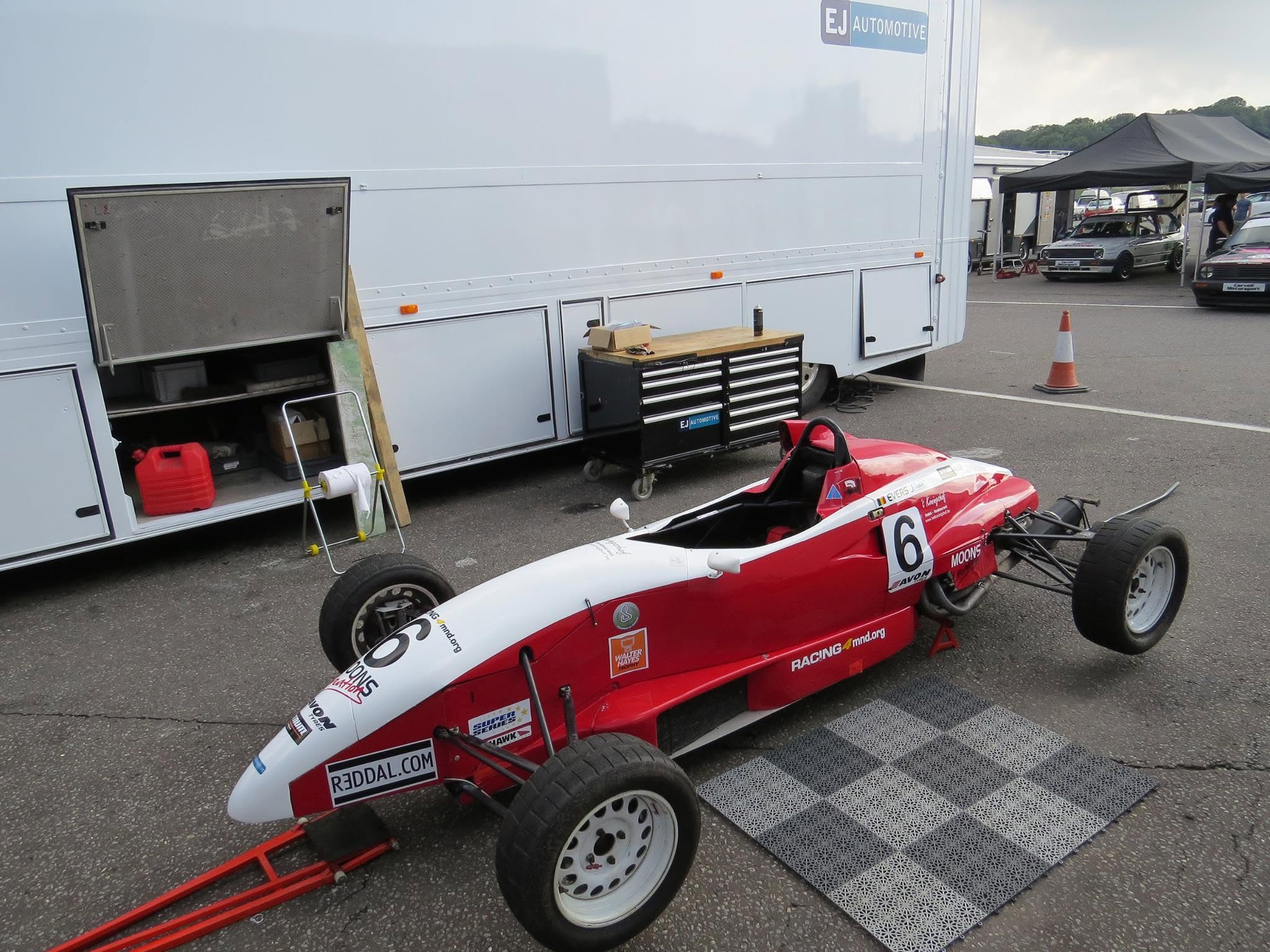 EJ Automotive Formula Ford car in the paddock