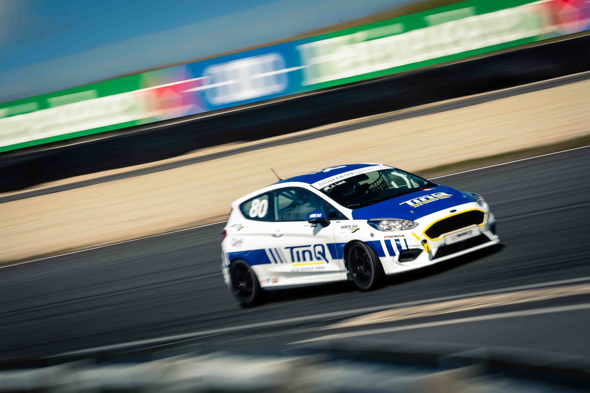 J. Land in the NiceRacing Ford Fiesta Sprint Cup car, number 80