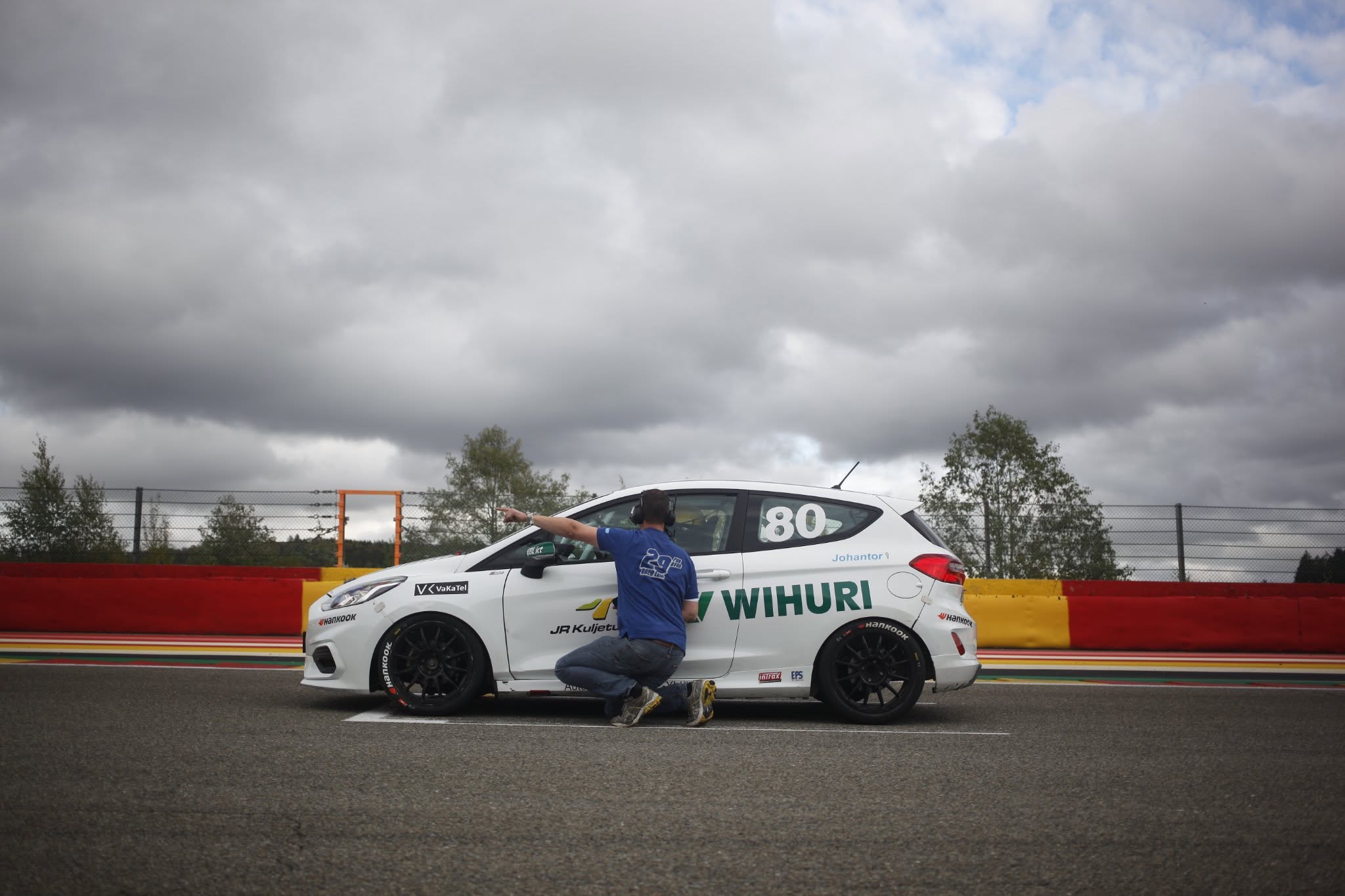 Fiesta Sprint Cup car in the pit lane at Spa-Francorchamps